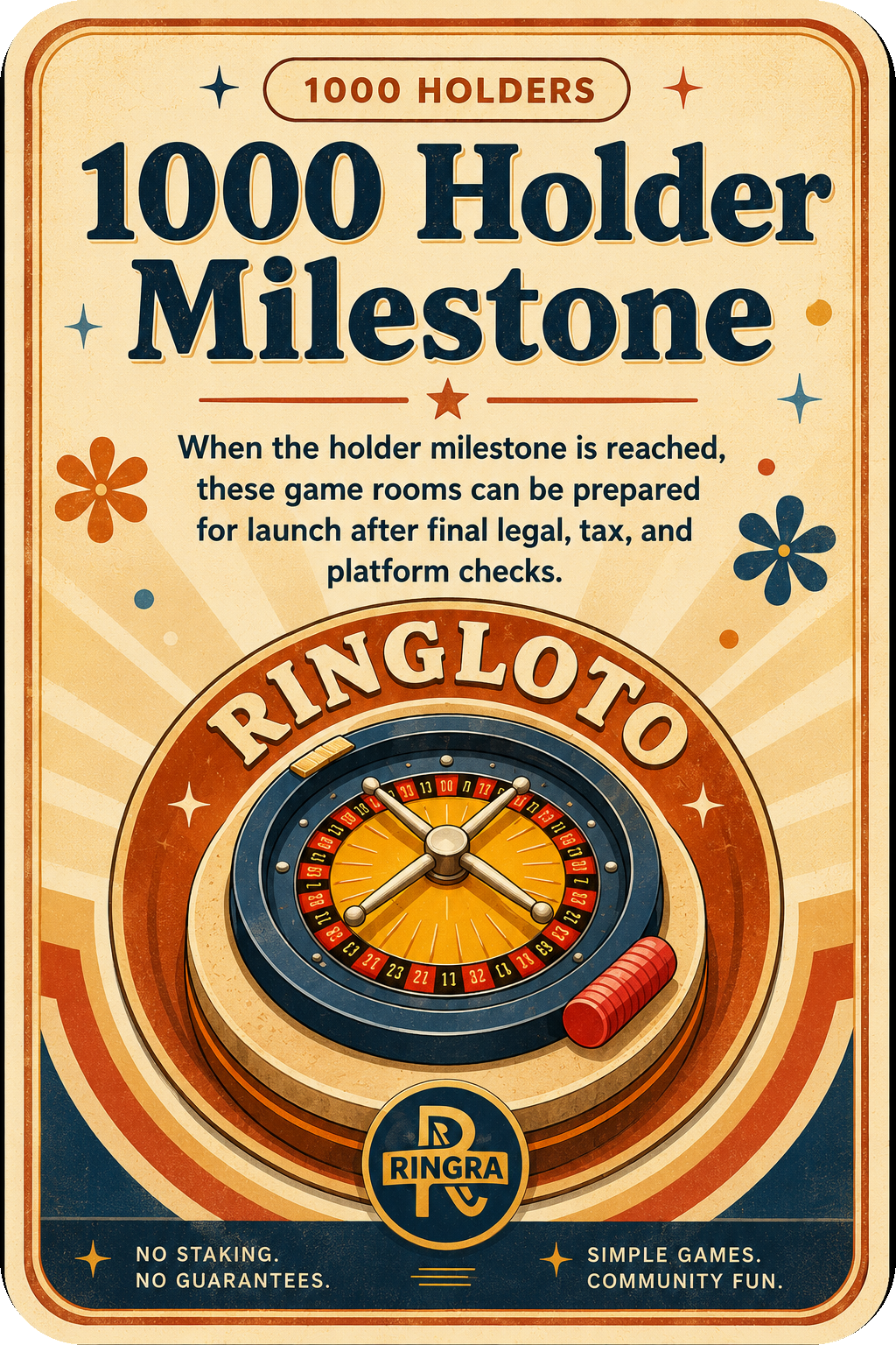 RingLoto 1000 holder milestone card
