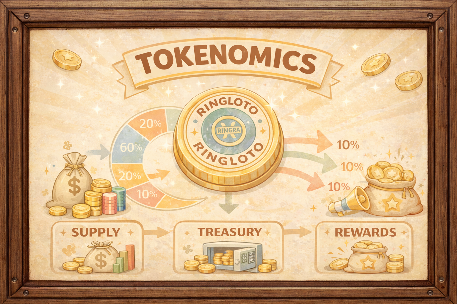 RingLoto tokenomics artwork